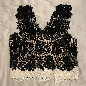 Lace Crop Party Top